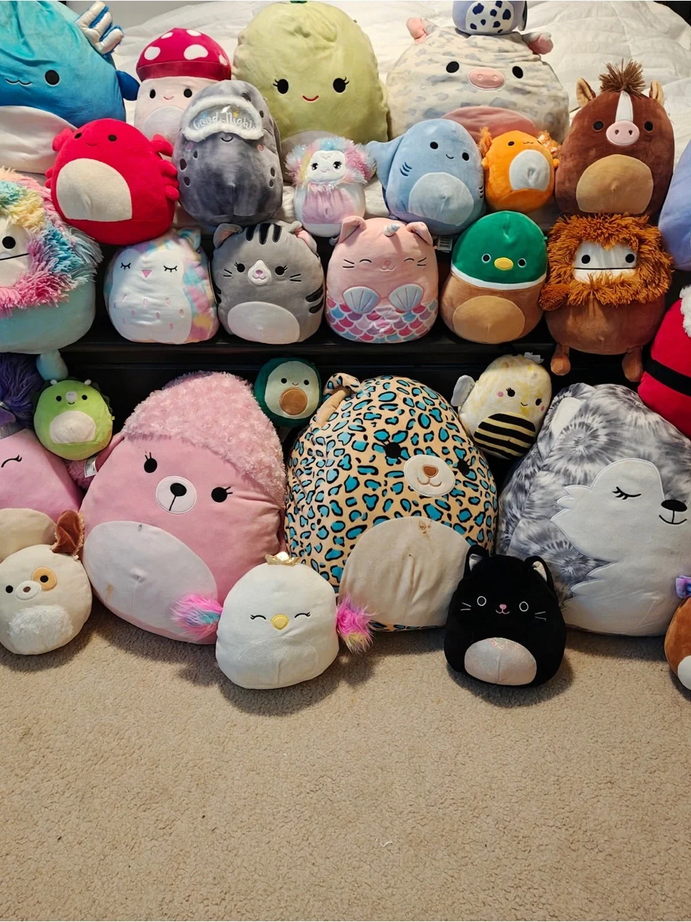 Plush Squishmallow-Style Pink Leopard Plush Toy